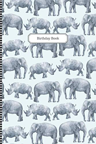 Birthday Book : A Birthday Reminder and Date Keeper Desk Journal Organizer to Remember Important Days - Wild Animals Watercolor Book Cover