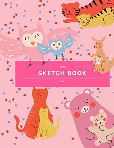 Kid's Sketch Book: Large Notebook for Drawing, Doodling or Sketching | Large Drawing Paper for Children, 100 Pages/50 Sheets, 90gsm Thick Plain Sketch and Colouring Paper Book