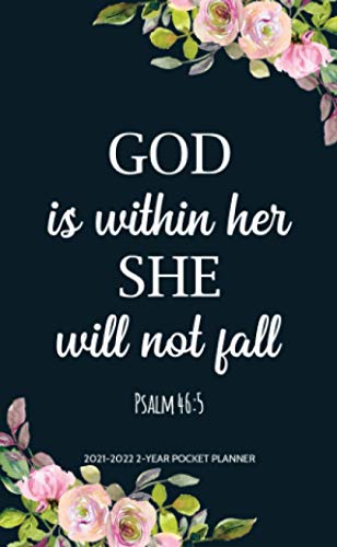 2021-2022 2-Year Pocket Planner: Christian Women Two Year Monthly Organizer Book With Bible Verses, Month to View Diary and Small Calendar