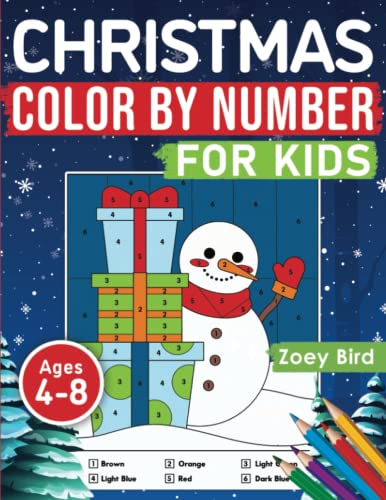Christmas Color by Number for Kids