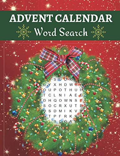 Advent Calendar Word Search: Activity Puzzle Book Countdown to Christmas for Anyone Who Loves Xmas Games