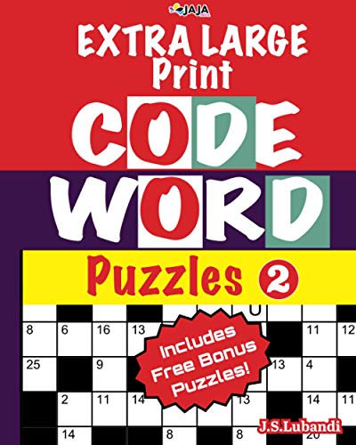 EXTRA LARGE Print CODEWORD Puzzles; Vol.2