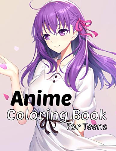 Anime coloring book for teens