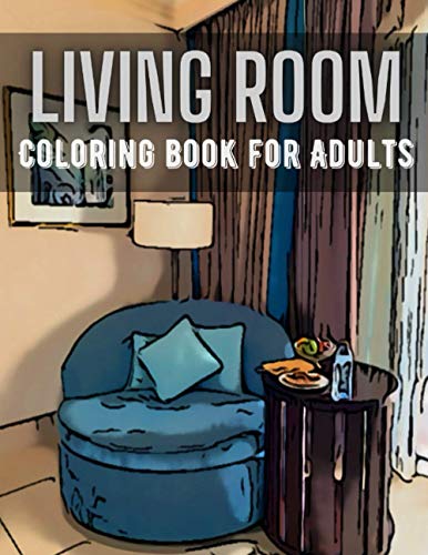 Living Room Coloring Book for Adults