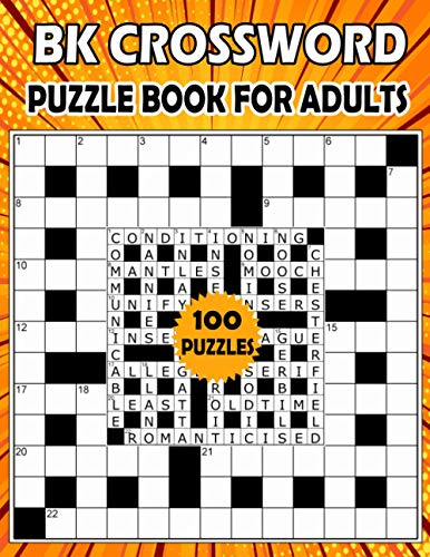 BK Crossword puzzle book for adults: Large print crossword book for adults & seniors - 100 Puzzle from (BK Bouchama)