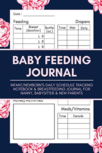 Baby Feeding Journal: Infant/Newborn's Daily Schedule Tracking Notebook, Breastfeeding Log & Feeding Notepad for Babysitter, Nanny & New Parents | A ... Track Babies' Activity, Vaccines, and Health