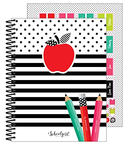 Black, White & Stylish Brights Teacher Planner