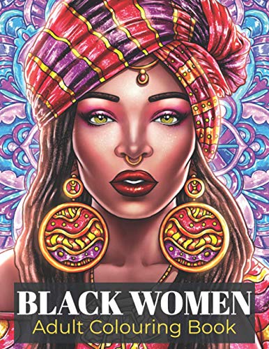 Black Women Adult Colouring Book