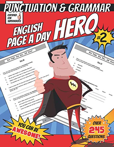 Page A Day Hero - ENGLISH: Spelling, Punctuation and Grammar Study Book - Ages 9-12: Perfect for home learning (KS2 English SATs) - Answers Included - ... Vocabulary Skills and Confidence Every Day