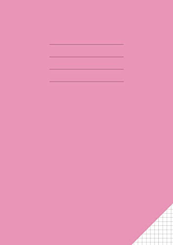 Maths Exercise Book 5mm Square A4: Squared Paper / Grid Notebook for Mathematics / School | 100 Pages | Pink Cover