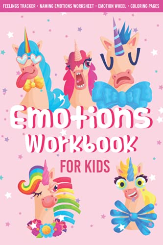 Emotions Workbook For Kids • Feelings Tracker • Naming Emotions Worksheet • Emotion Wheel • Coloring Pages