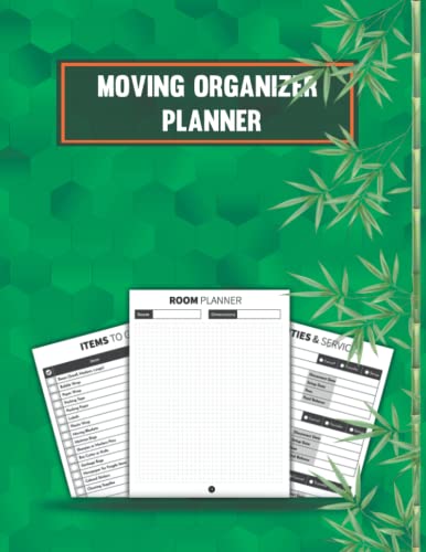 Moving Organizer Planner: Packing Checklist and Inventory Tracker Journal Book for Moving with Room Planner, Box Labels, Moving Checklist...