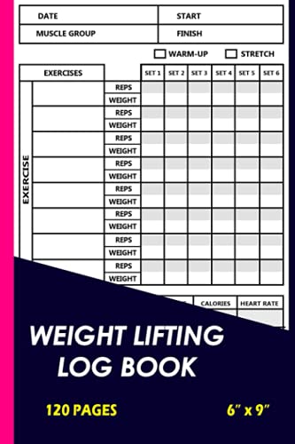 Weight Lifting Log Book: Workout Tracker for Men and Women, Exercise Notebook and Fitness Journal for Personal Training