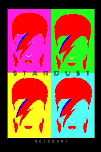 Bowie Pop Art Notebook / Writing Pad / Ziggy Stardust Inspired Note pad Music lover 120 pages Lined: ( Pop Art Notebook )