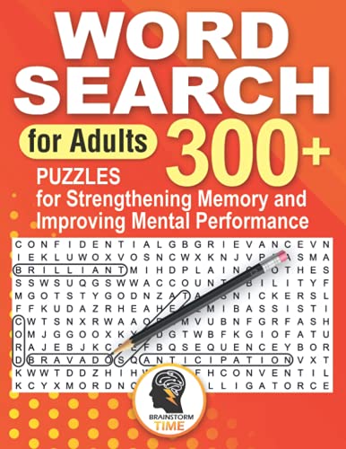 Word Search for Adults: 300+ Puzzles for Strengthening Memory and Improving Mental Performance