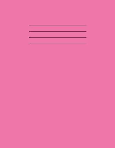 Exercise Book: 7mm Squares With Alternate Page Plain 80 Pages 9 x 7 (229 x 178mm) - Pink Cover