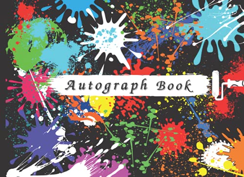 AUTOGRAPH BOOK: Signatures Blank Scrapbook, Memorabilia Album Gift, Keepsake Memory Book, Favorite sport stars , cartoon ,celebrities, friends and colleagues 120 pages 8.25 * 6 inches