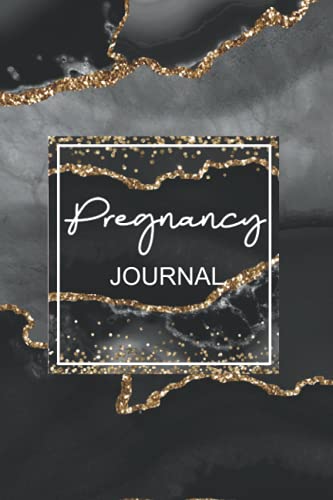 Pregnancy Journal: Pregnancy Notebook Keep Track Memory Experience Appointment and More Luxury Glitter Black Cover