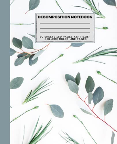 Decomposition Notebook : Beautiful College Ruled Celestial Decomposition Notebook. Vintage Flower Drawings Lined Notebook for Home School Supplies Students and Teachers 160 Pages 7. 5 X 9. 25 . .