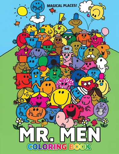 Magical Places! - Mr. Men Coloring Book: High Quality Gift With Adorable Illustrations For Kindergarten Junior Kids