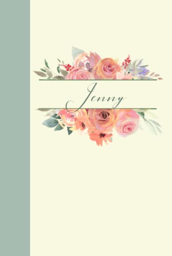 Jenny: personalized name journal with watercolor florals: simple notebook