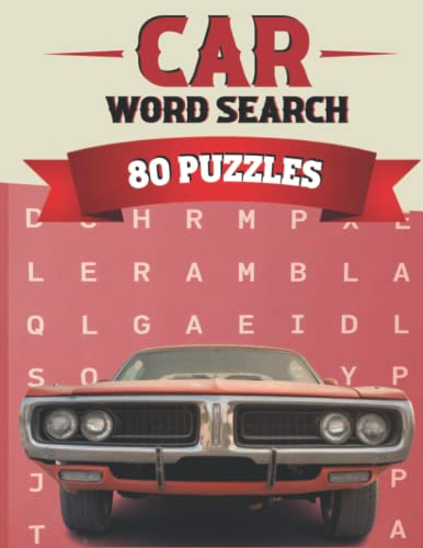Car Word Search : Car Lover Search a Word - Car Names, Brands and Models - 80 Puzzles with Word Scramble - Large Print with Answers
