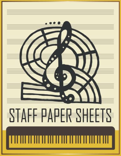 Composing Book: Staff Paper Sheet Music Book, 10 Staves Per Page Manuscript Notebook