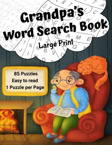 Grandpa's Word Search Book Large Print: 85 Large Print Word Search Puzzles for Seniors