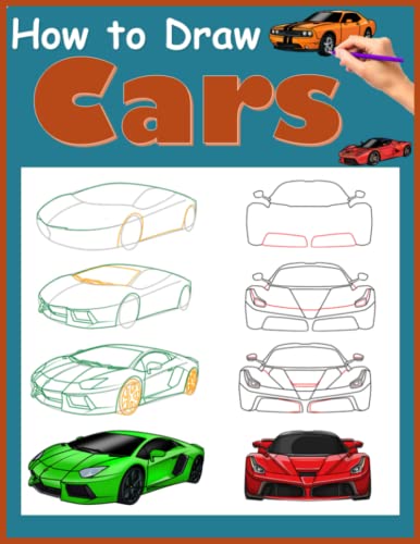 How to Draw Cars : Drawing Step by Step for Beginners! Drawing 3D Super Cars Like Bugatti, Lamborghini, Mclaren, Dodge, Ford and Chevrolet (Draw with Amber)