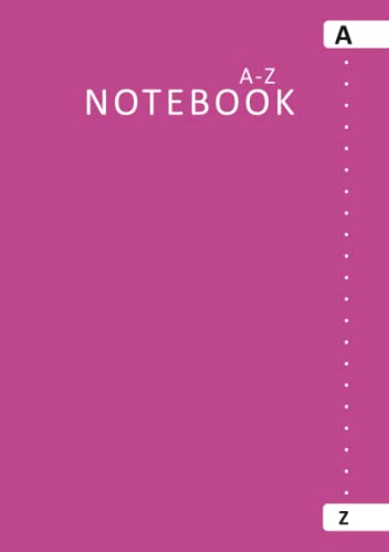 A-Z Notebook: Alphabet Notebook, Lined Journal Organiser (A To Z) | Alphabetical Notebook With Tabs | 6 Pages per Letter, 158 Pages, A5 | Perfect For ... Password Organizer, Writing - Pink Cover