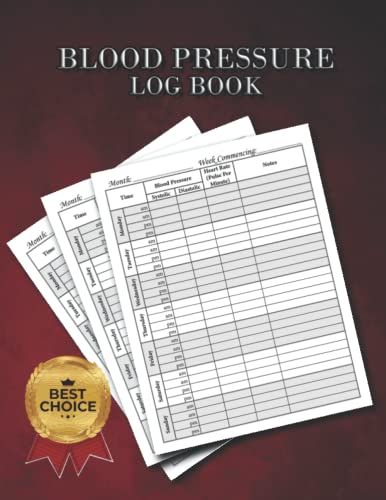 Extra Large Blood Pressure Log Book: Simple 100 Page Book for Logging Blood Pressure Daily, Perfect For Recording And Monitoring Fluctuating Blood Pressure At Home