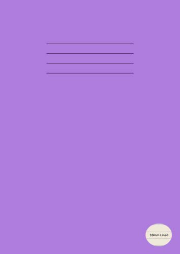 Dyslexia Tinted Exercise Books: 10mm Lined with Margin, A4, 100 Pages | Dyslexia Friendly Exercise Book for Children/Kids, Adults | Cream Tinted Paper ... Office, School, Home, Work, Writing - Purple