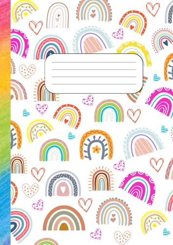 Half Lined Half Blank Exercise Book A4 : A4 Exercise Books Half Lined Half Plain, Children Exercise Books, School Journal for Kids, Wide Ruled and Blank Notebook, 100 Pages for Kids