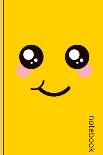Smiling Face Notebook: Cute Smiling Face Lined Journal, The Perfect Novelty Smiley Face Gift for A Friend or Loved One - Yellow