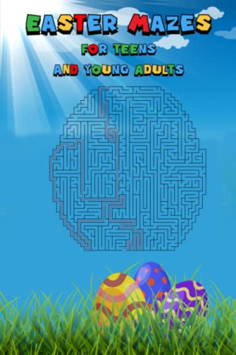 Happy Easter Basket Stuffers For Teens and Adults - Big Fun Easter Mazes Activity Book: Christian Basket Filler Puzzle Games Workbook (Easy to Hard-Bunny,Egg,Cross,Crown),Gifts Idea for Boys and Girls