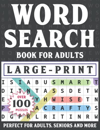 Large Print Word Search Book For Adults: 100+ Large Print Puzzles For ...