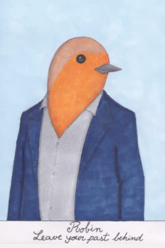 Unique robin notebook: 120 lined pages