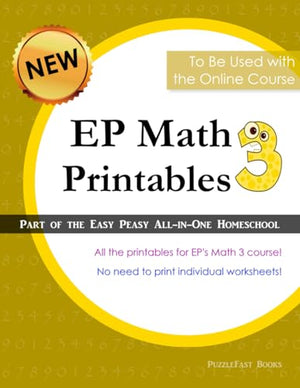 EP Math 3 Printables: Part of the Easy Peasy All-in-One Homeschool