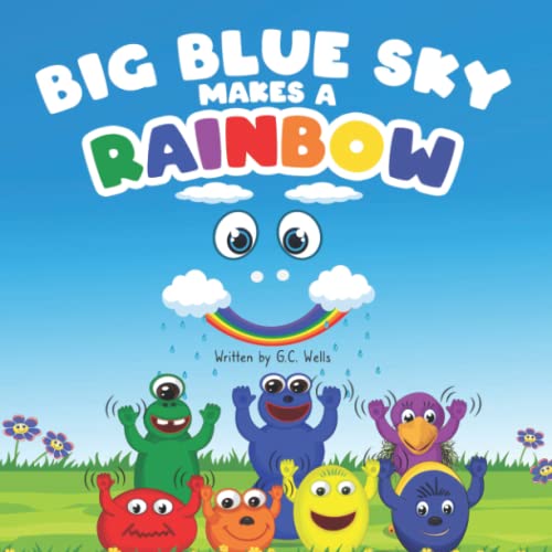 Big blue sky makes a rainbow