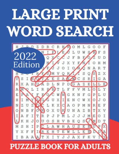 Large Print Word search Puzzle Book For Adults: this very large word find puzzle book.