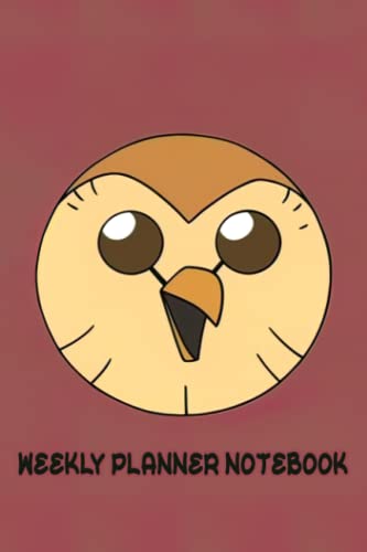 Weekly Planner Notebook : Relaxing Fun Hooty Photo Owl Sketch House Information Perfect 6 X 9 Size for Wallet, Tote Strange Ideas, Humorous Handbook