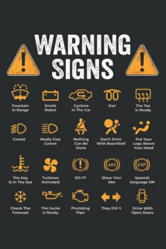 Funny Driving Warning Signs 101 Auto Mechanic Gift Driver: Papercode Lined Journal Notebook - 6 x 9 Inch, 110 Page Notebooks for Work, Writing, Note ... Cover College Ruled Journal for Men and Women