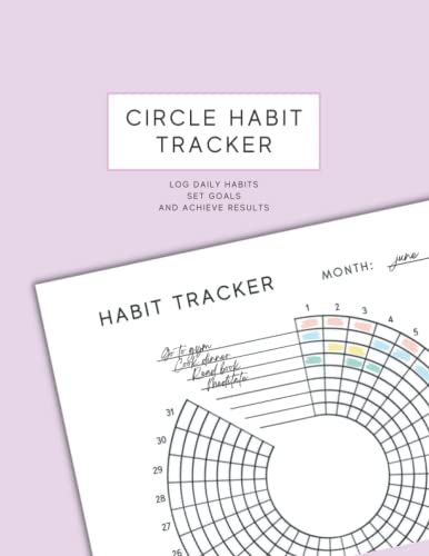 Circle Habit Tracker: Monthly Habit Tracker Journal - 31 Day Goal Planner - Circular Daily Goals - Goal Setting Log Book