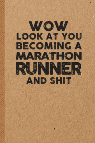 Marathon Runner Gifts: 6x9 inches 108 Lined pages Funny Notebook | Ruled Unique Diary | Sarcastic Humor Journal for Men & Women | Secret Santa Gag for Christmas | Appreciation Gift