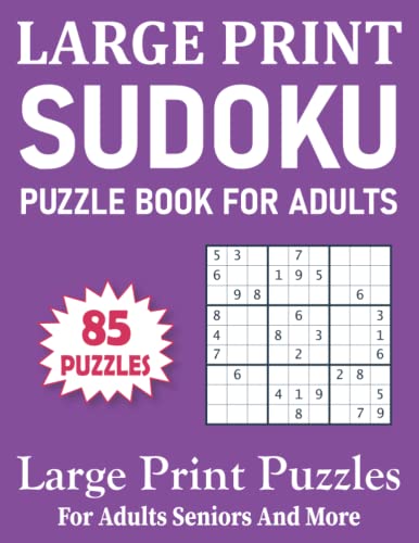 Large Print Sudoku Puzzle Book for Adults : Sudoku Puzzles for Adults, Seniors and More Sudoku Book-22