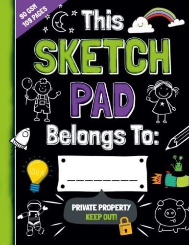 The Best A4 Sketch Pad For Kids With Creative Ideas: Cool Sketchpad Contains Inspiring Doodles and Dashed Cut Lines / Fun Drawing Book for Children