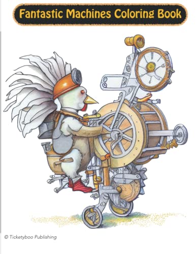 Fantastic Machines Coloring Book: Incredible Machines detailed coloring pages