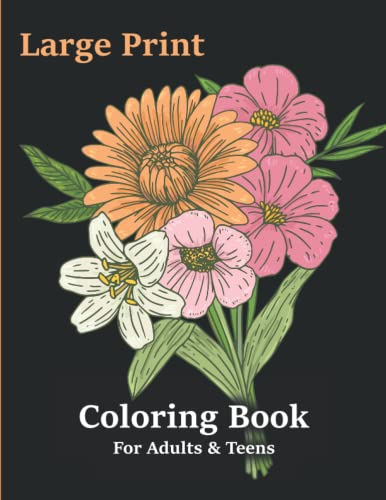 Large Print Coloring Book For Adults: An Easy and Simple Coloring To Soothe Anxiety of Spring with Flowers - Butterflies - Patterns and Stress Relieving Designs (Vol-24)