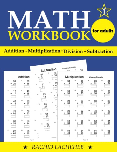 Math Workbook: basic math books for adults, learning math workbook for adults