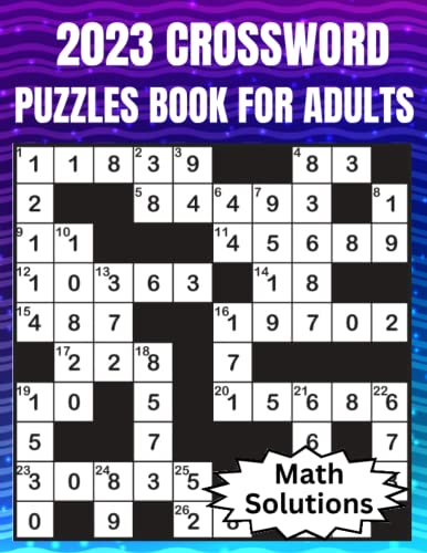 2023 Math Crossword Puzzles Book For Adults Math Solutions